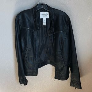 Leather moto jacket